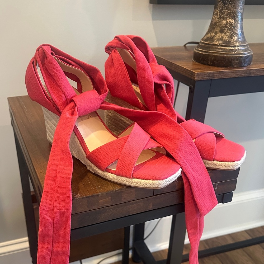 Coconuts by Matisse Vibrant Red Espadrille Wedges